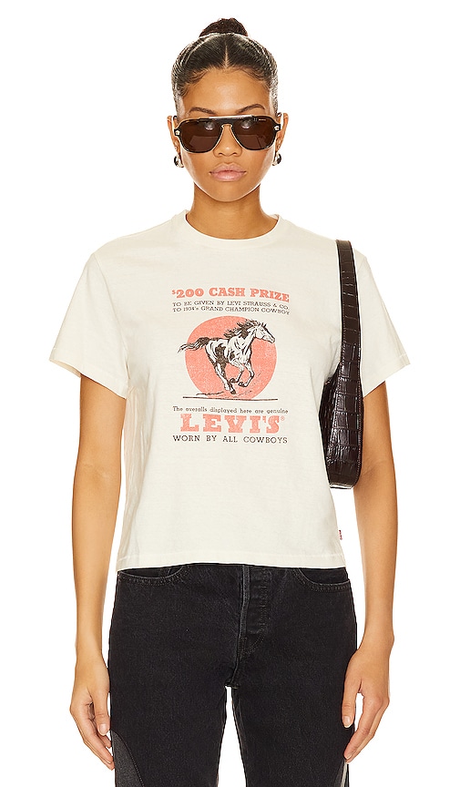 Levi's Graphic Classic Tee In Cash Prize Egret