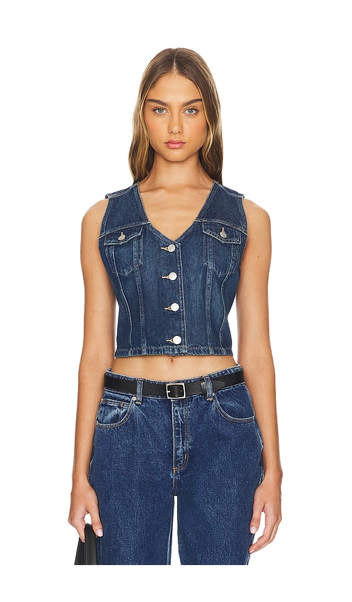 Shop Levi's Bella Denim Corset Top In Blue