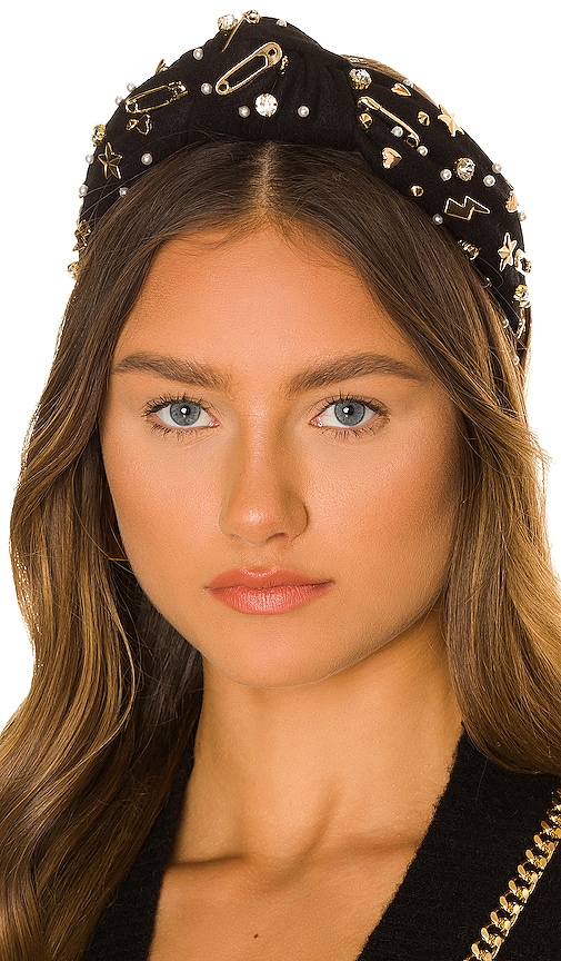 NEW LELE SADOUGHI women\'s brigitte headband in jet Wholesale JET CHARLOTTE PAVE EMBELLISHED HEADBAND  main image 3