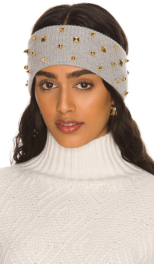 Lele Sadoughi Studded Head Warmer in Heather Grey | REVOLVE display picture 2