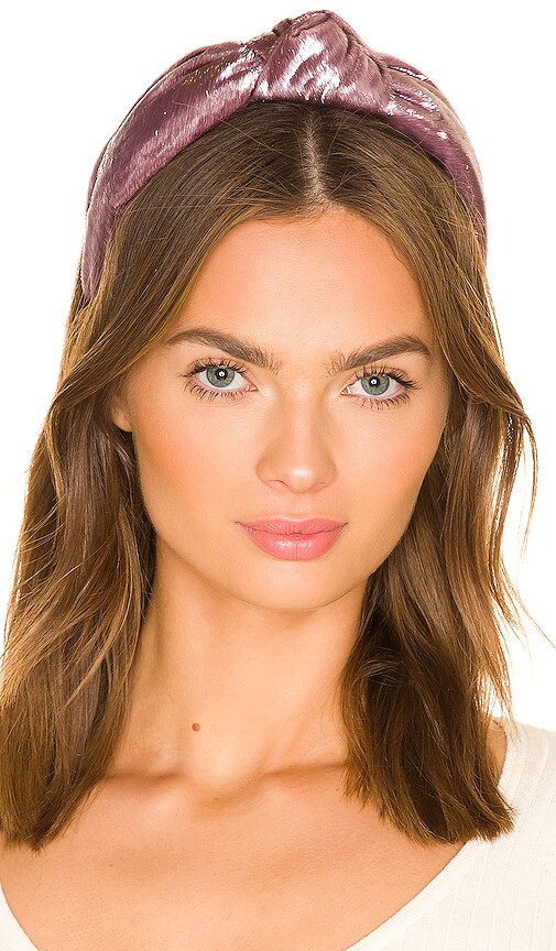 Lele Sadoughi Shimmer Knotted Headband in Liquid Lavender  display picture 1
