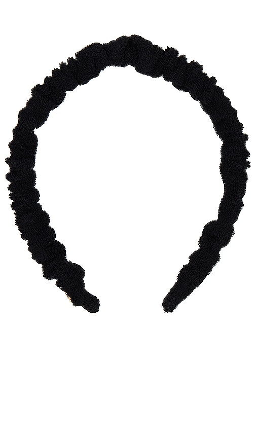 Shop Lele Sadoughi Jessie Terry Headband In Black