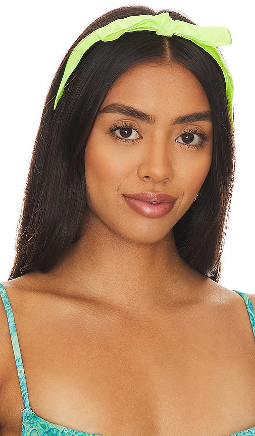 Lele Sadoughi Slim Ribbon Headband In Green