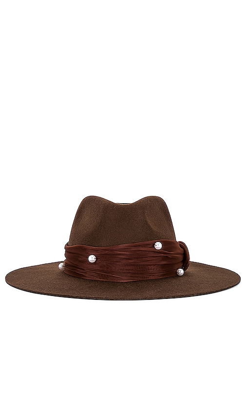 Shop Lele Sadoughi Farrah Wool Rancher Hat In Brown