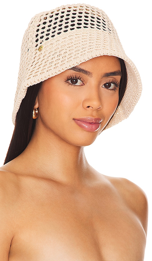 Lele Sadoughi Bucket Hat in Natural | REVOLVE