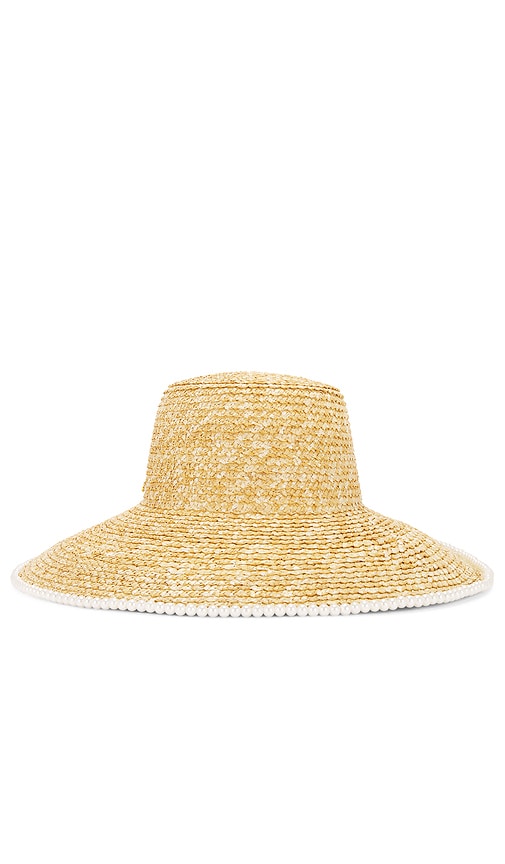 Shop Lele Sadoughi Pearl Edge Hat In 素色