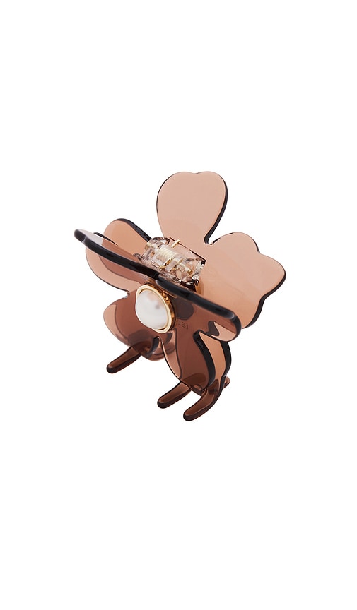 Shop Lele Sadoughi Lily Claw Clip In Rootbeer
