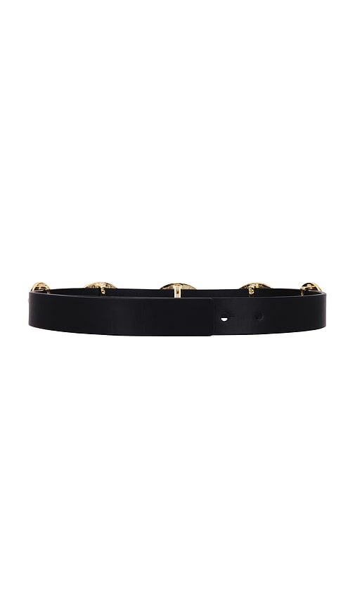 Shop Lele Sadoughi Oval Pearl Station Belt In Jet