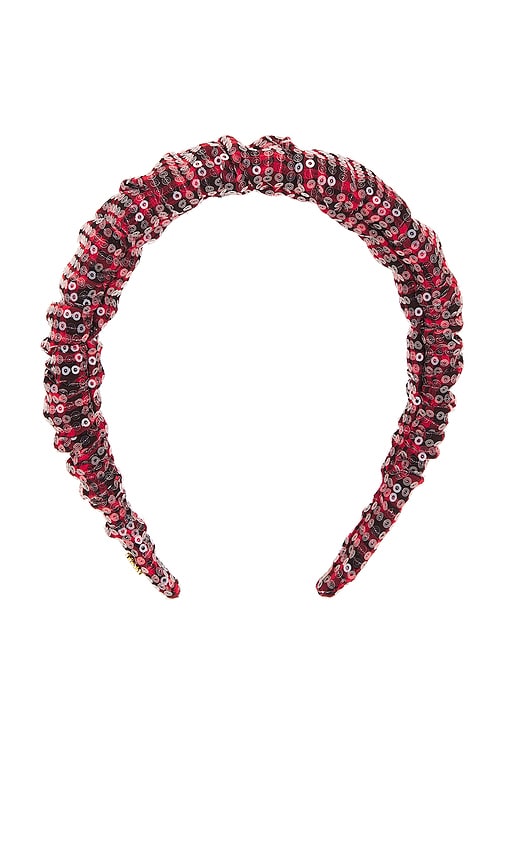 Shop Lele Sadoughi Sequin Kelly Headband In Red