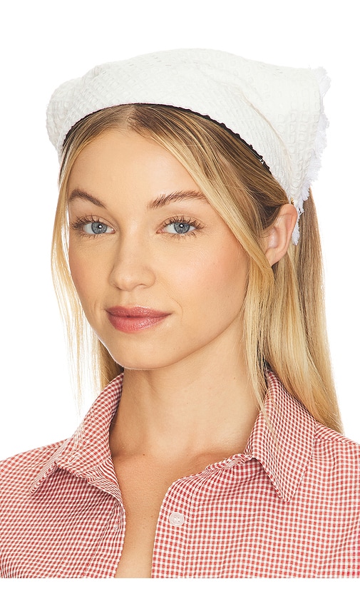 Jackie Handkerchief Headband in Ivory.
