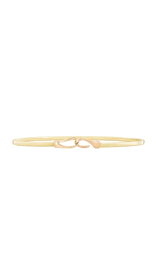 Stretch Chain Belt in Metallic Gold.