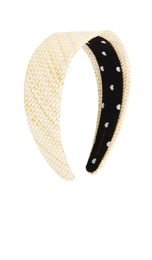 Brigitte Raffia Headband in Ivory.