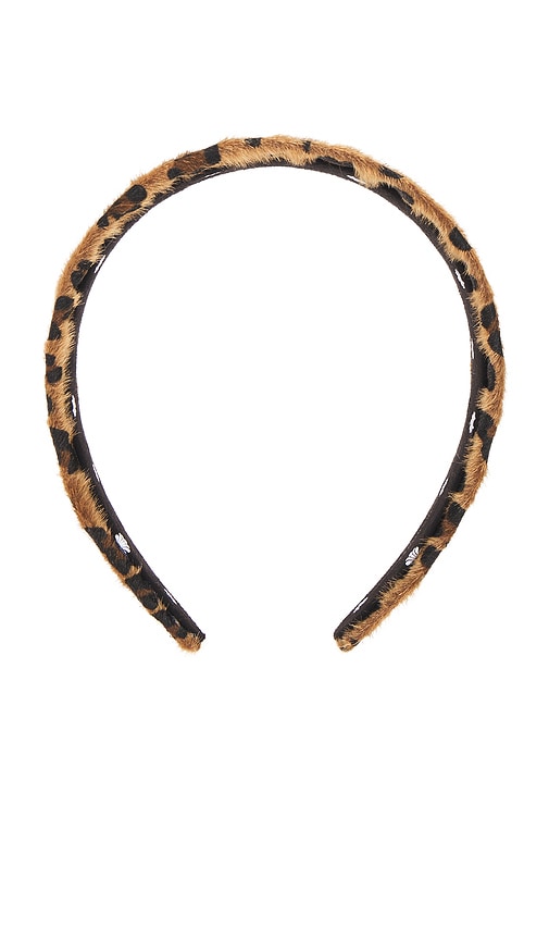Lele Sadoughi Brigitte Faux Pony Hair Headband In Brown