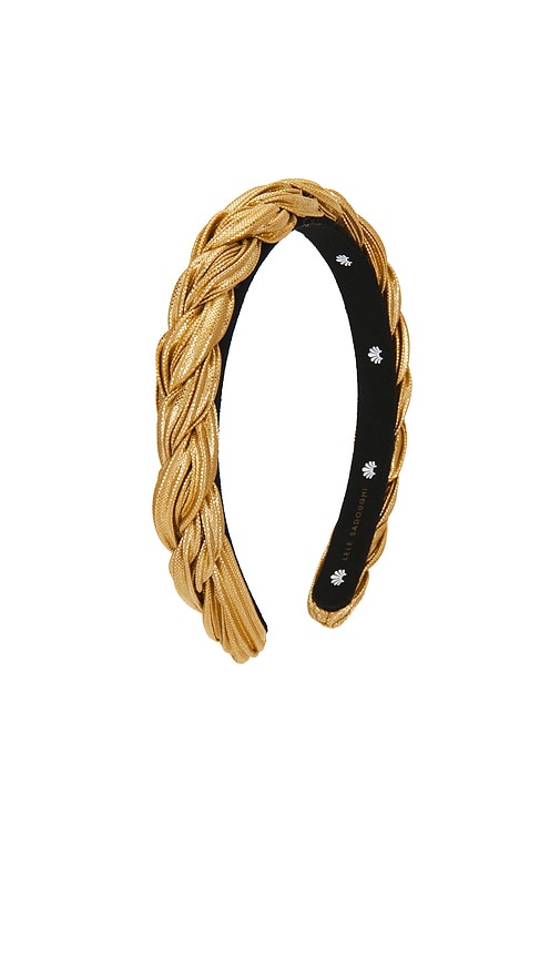  Lele Sadoughi Plissiertes Stirnband Juliet In Metallic Gold. 
