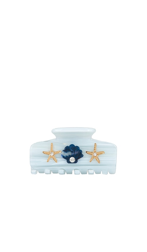  Lele Sadoughi Mini Sea Shell Claw Clip In Baby Blue. 