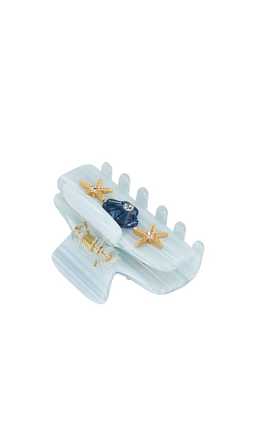  Lele Sadoughi Claw Clip Mini Sea Shell In Baby Blue. 
