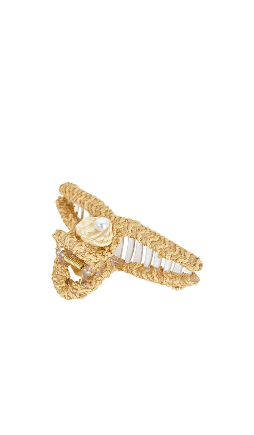  Lele Sadoughi Raffia Shell Claw Clip In Neutral. 