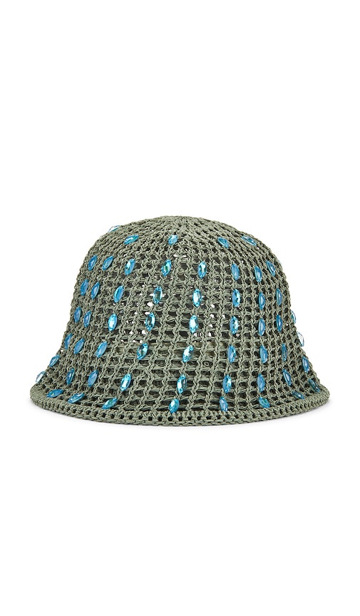Lele Sadoughi Maya Bucket Hat In Blue