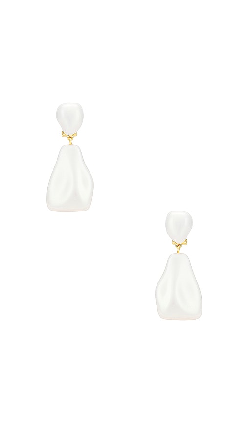 Shop Lele Sadoughi Wilma Pearl Drop Earrings In Holographic Pearl