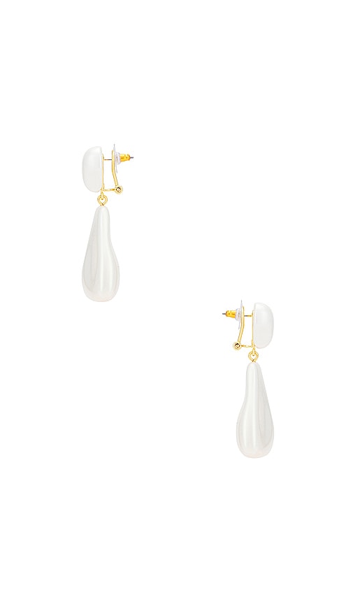 Shop Lele Sadoughi Wilma Pearl Drop Earrings In Holographic Pearl