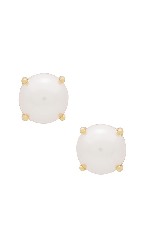 Shop Lele Sadoughi Ashford Pearl Stud Earrings In 乳白色，珠光色