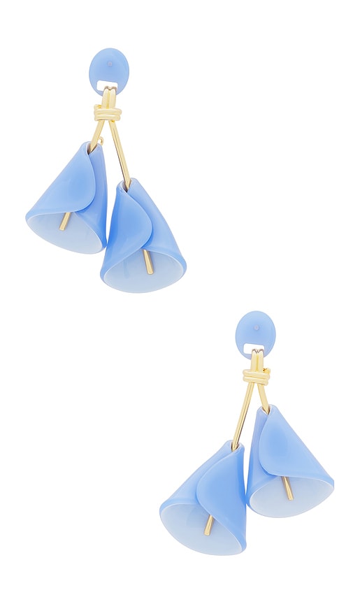 Shop Lele Sadoughi Calla Lily Earrings In Blue