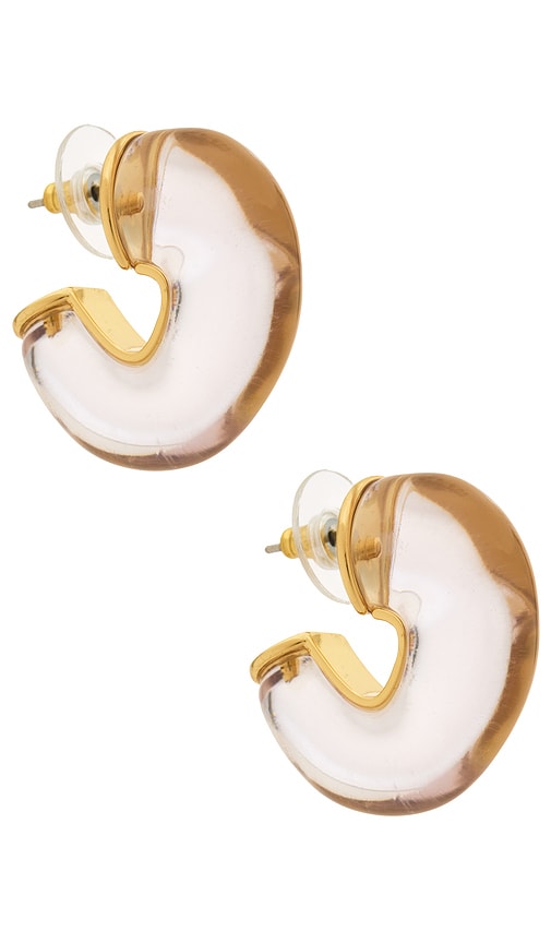 Birthstone Chunky Hoop Earring in Neutral.