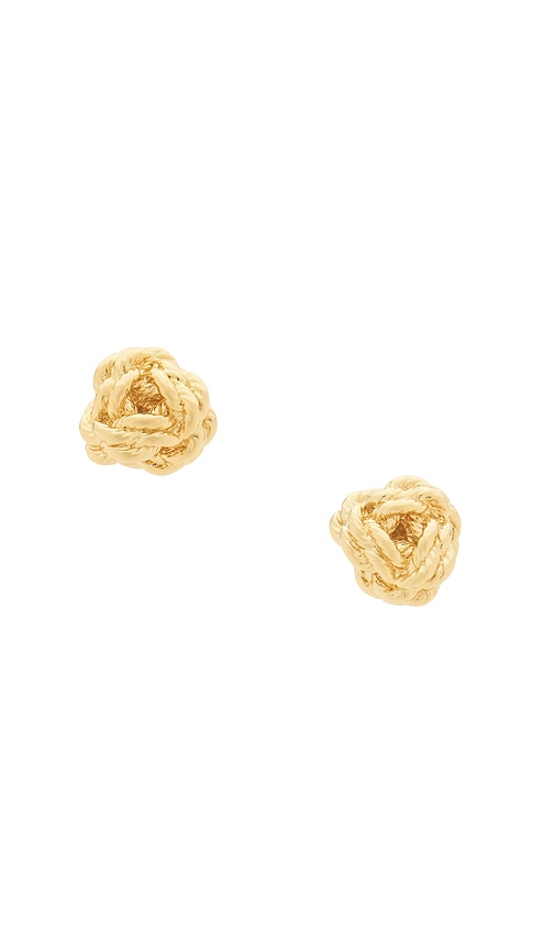 Lele Sadoughi Chateau Rope Stud Earrings in Metallic Gold 45$