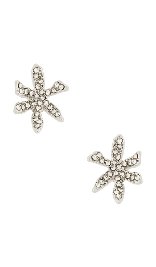 Lele Sadoughi CLOUS DOREILLES PAVE WATER LILY en Metallic Silver 38 €
