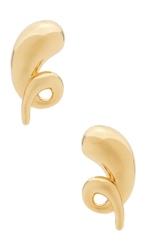 Lele Sadoughi CLOUS DOREILLES TWIRLY BUTTON en Metallic Gold 83 €