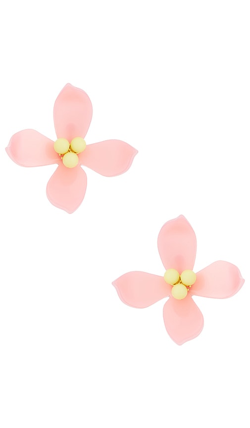 Lele Sadoughi CLOUS DOREILLES OLEANDER en Blush 95 €