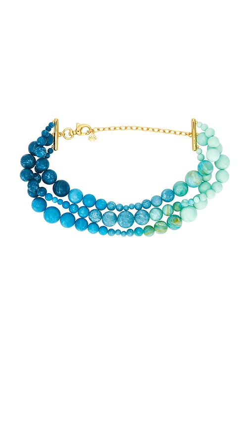 Lele Sadoughi Riviera Diana Triple Row Necklace