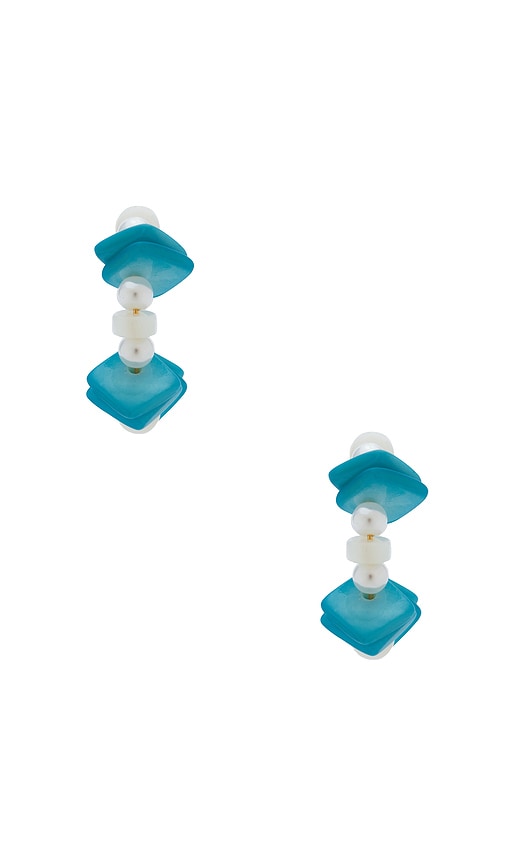  Lele Sadoughi Creolen Beach Club In Teal. 