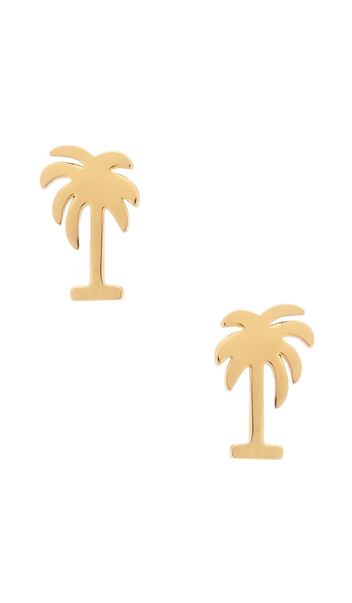 Lele Sadoughi Palm Tree Stud Earrings In Gold