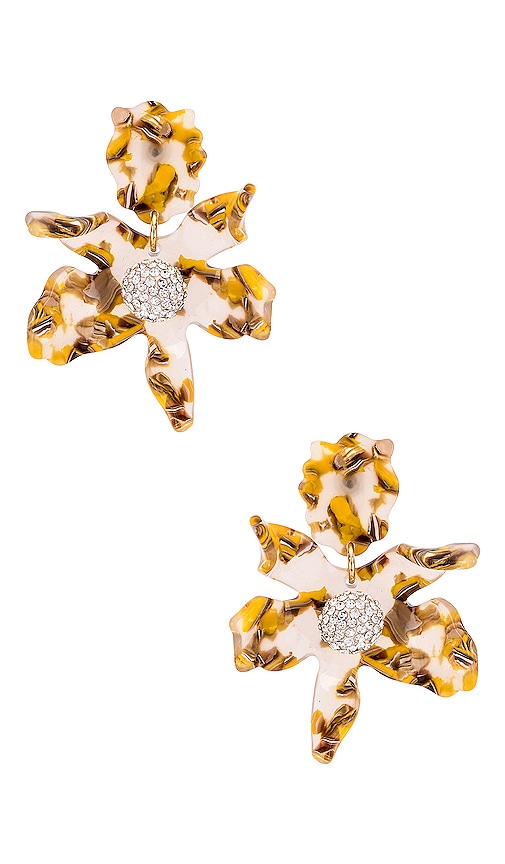 Small Crystal Lily Earrings