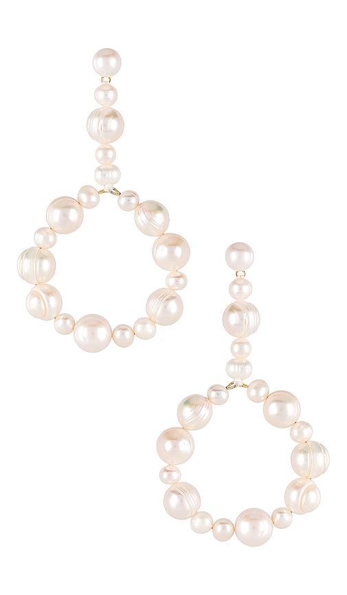 PENDIENTES PERLAS DROP HOOP