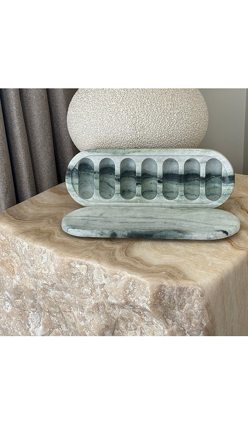  Lauren Elizabeth X Revolve Green Jade Marble Pill Box In Green. 