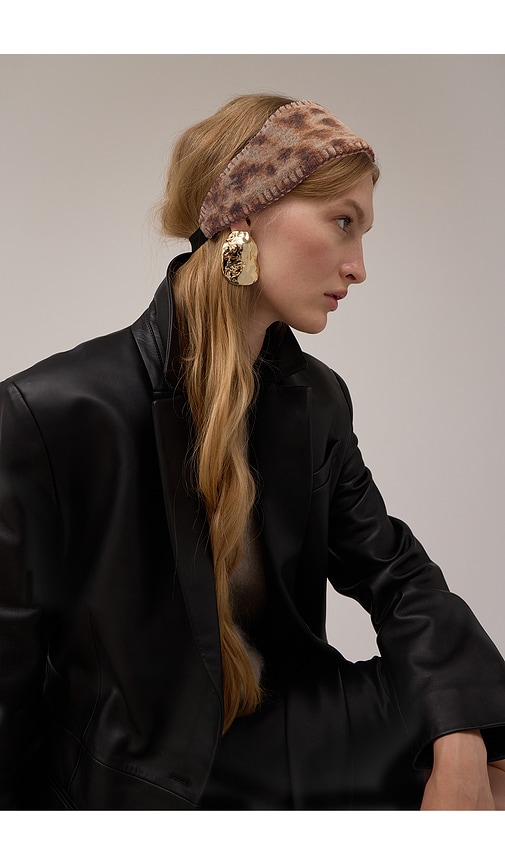 Lelet Ny Erin Whipstitch Headwrap In Animal Print