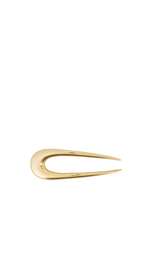 Glossy Mini Hair Pin in Metallic Gold.