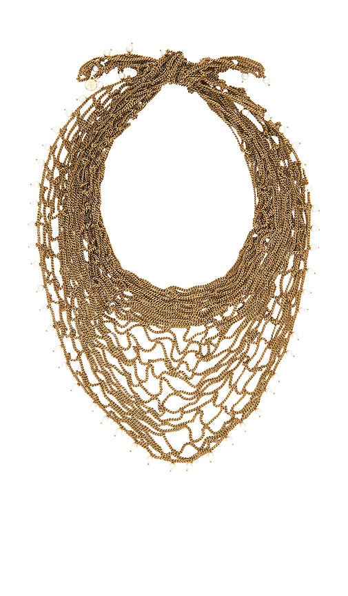 Lelet Ny Chain Bandana With Freshwater Pearls In Gold & Pearl