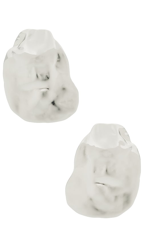 Lelet Ny Hera Hammered Earrings In Metallic