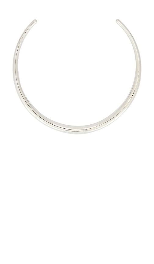 LELET NY Romy Collar Necklace in Metallic Silver.