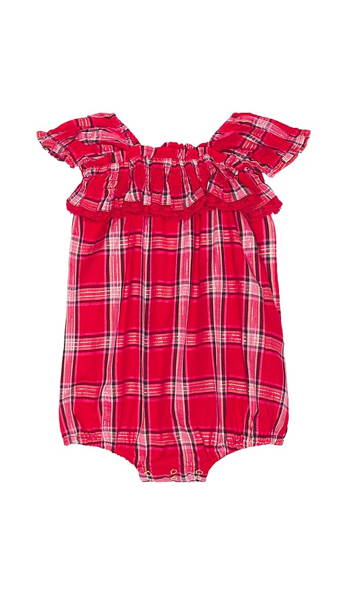 Loveshackfancy Baby Carlita Pinafore In Red