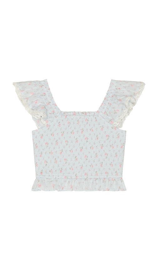  Loveshackfancy Tween Jeanna Top In Blue. Size 10. Also In 12. 