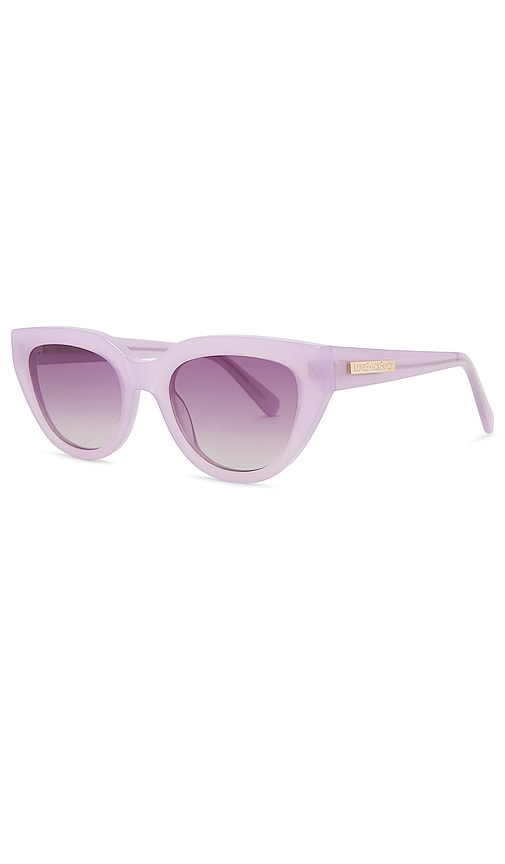 Shop Loveshackfancy Ellana Sunglasses In Lavender