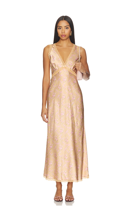 Nirelle Dress by Love Shack Fancy in Duchess Gold