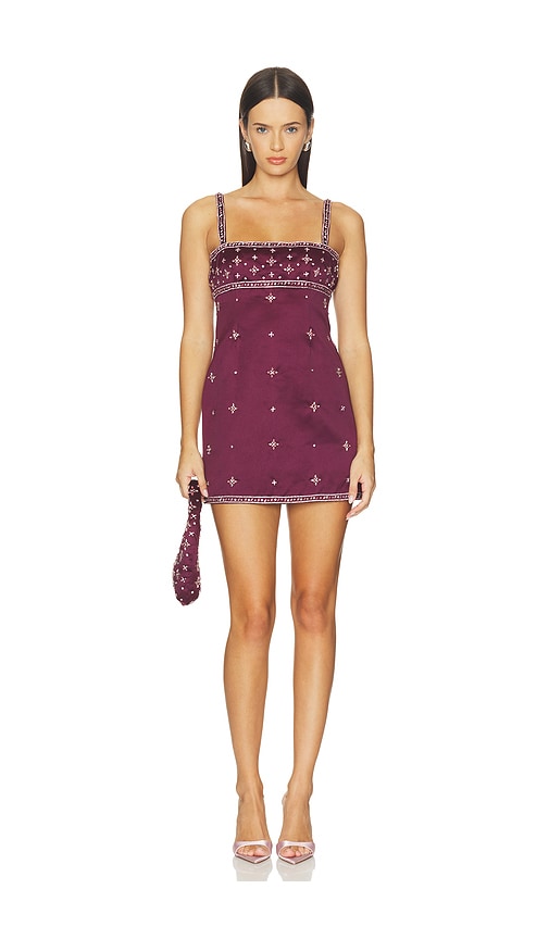 Casslouie Dress by Love Shack Fancy in Faded Merlot