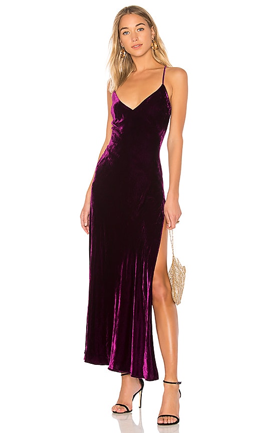 slip dress purple