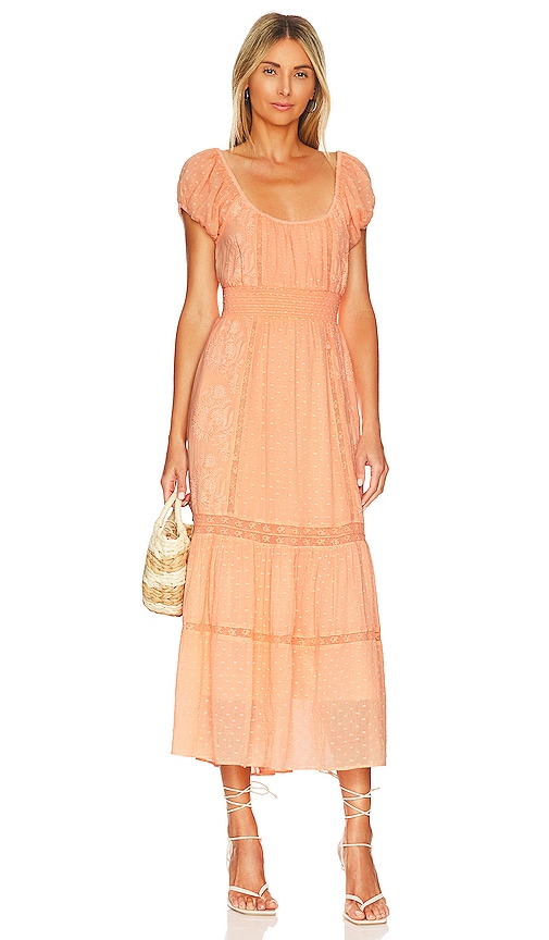 LoveShackFancy Vernon Dress in Marigold Orange REVOLVE