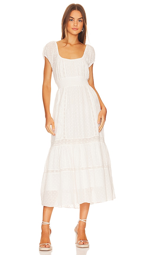 LoveShackFancy Vernon Dress in True White